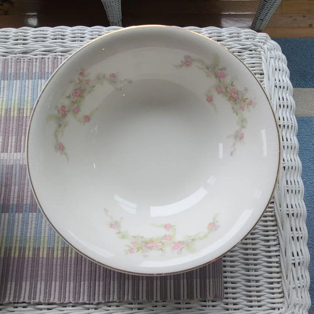 Vintage Crooksville China Co. Vegetable Serving Bowls CRO386 CRO266 Rose Swags